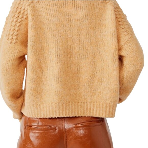 Free People Bradley Turtleneck Sweater, Yellow, L - Picture 13 of 14
